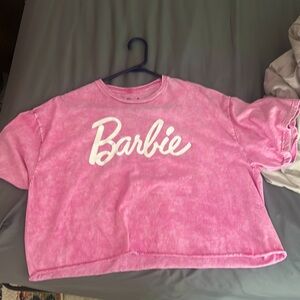 cropped barbie t-shirt, lightly used